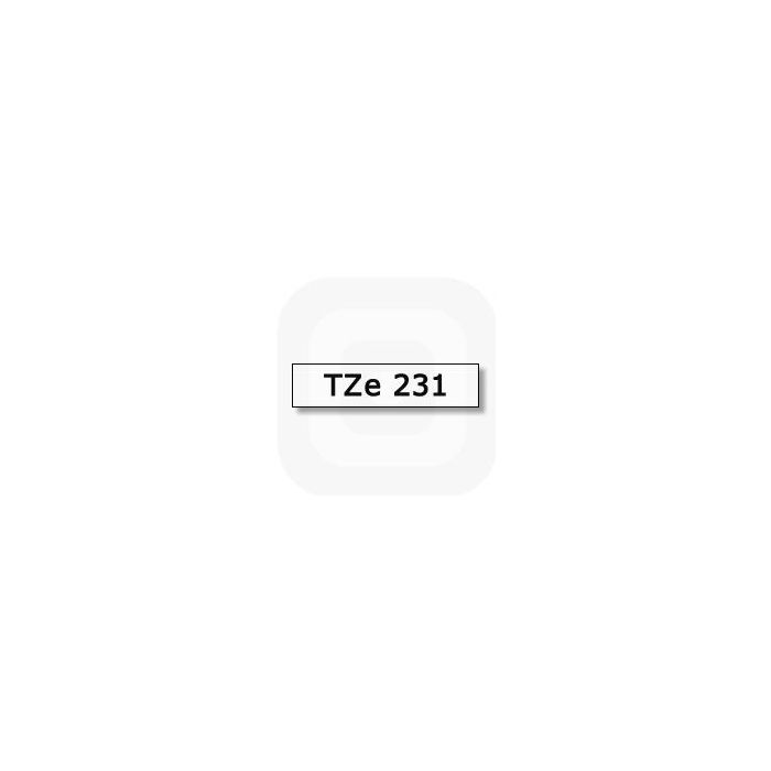 Brother TZe-231 tape 12mm black on white labels